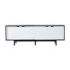 Andersen Furniture - Andersen Furniture S1 Sideboard Türen weiß - eiche schwarz/alpinoweiß/lackiert/L 200 x T 50 x H 68 cm