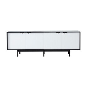 Andersen Furniture - Armoire basse S1 avec avec portes blanches