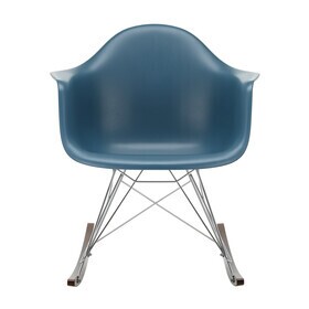 Vitra - Fauteuil à bascule Eames Plastic Armchair RAR RE chromé erable foncé