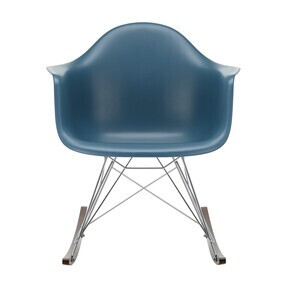 Vitra - Eames Plastic Armchair RAR RE schommelstoel verchroomd donker esdoorn