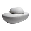 Softline - Sisters Pouf L - light grey/fabric Vision 445/WxHxD 166x74x120cm