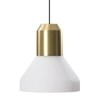 ClassiCon - Bell Light Suspension Lamp - white/satin-finished glass lampshade/brass bulb socket/Ø 35cm/H: 41cm