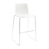 Arper - Catifa 46 0474 Bar Stool Low Unicoloured Chrome - white/seat shell glossy/inside matt/frame chromed/seat height 64cm