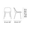 Muuto - Fiber Chair - Chaise cadre tubulaire - dessin au trait