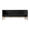 &tradition - Mayor AJ5- Canapé 3 places 200x82x62cm - anthracite/étoffe Hallingdal 65 180/cadre en chêne huilé blanc/200x82x62cm