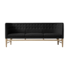 &tradition - Mayor AJ5  3-Sitzer Sofa 200x82x62cm - anthrazit/Stoff Hallingdal 65 180/Gestell Eiche weiß geölt/200x82x62cm