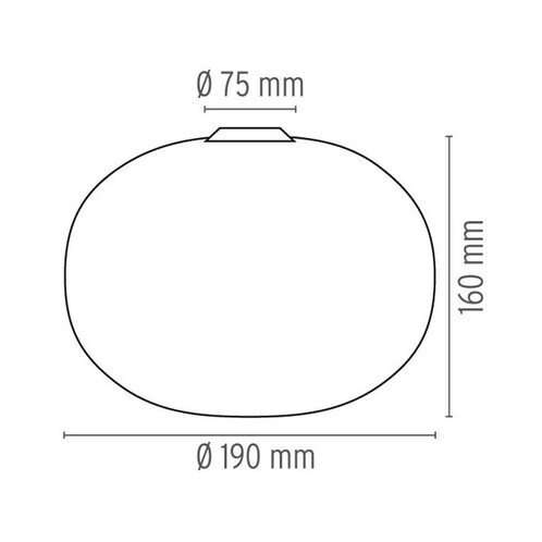 Flos - Glo-Ball C/W Zero Wand-/Deckenleuchte - Strichzeichnung
