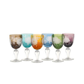 POLSPOTTEN - Peony Wine Glass Set of 6