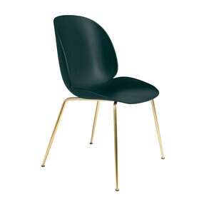 Gubi - Chaise de salle à mange structure laiton Beetle