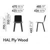 Vitra - Hal Ply Wood Stuhl - Strichzeichnung