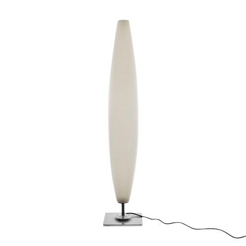 Foscarini - Havana Outdoor Bassa Terra - weiß/satiniert/mit Fuss/H 143cm/Ø 23cm