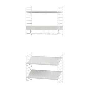 String - Wandgarderobe mit Schuhregal klein