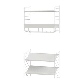 String - Wandgarderobe mit Schuhregal klein