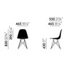 Vitra - Eames Plastic Side Chair DSR - Chaise H43cm - dessin au trait