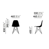 Vitra - Eames Plastic Side Chair DSR - Chaise H43cm - dessin au trait