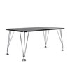 Kartell - Max Table 160x80cm - slate/frame chromed steel/with fixed feet