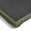 HAY Palissade Textil-Kissen Detailansicht in Schwarz mit grünem Saum für Outdoor-Möbel, robustes Material. - Palissade Sitzkissen 37x37cm