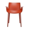 Kartell - Piuma Armlehnstuhl  - rostorange/Gestell rostorange