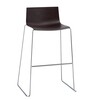 Arper - Catifa 46 0571 Bar Stool frame high, oak - stained dark/oak/frame chrome/H x B x T: 99 x 62 x 48cm