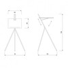 ClassiCon - Notos High Desk - line drawing