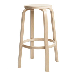 Artek - 64 Barhocker Gestell klar lackiert 75cm