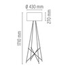 Flos - Ray F2 Floor Lamp - line drawing