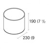 e15 - e15 AC19 Salina - Pot/bac à fleurs gros - dessin au trait