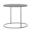 Cappellini - Cannot - Table d'appoint Ø55cm - désert/brillant/dessus de table de mélange de bois verni/piètement en acier inoxydable
