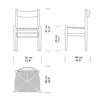 Carl Hansen - Carl Hansen CH36 - Chaise - dessin au trait