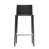Arper - Norma 1713 Bar Stool - black/leather/H x W x D; 100 x 47.52 x 52.5cm