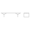 Knoll International - Bertoia Outdoor Bench - line drawing