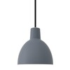 Louis Poulsen - Toldbod 120 - Pendellamp - blauwgrijs/aluminium geforceerd/textiel kabel zwart/H 12.1cm/Ø 12cm