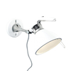 Luceplan - Fortebraccio Faretto 100W Wall Lamp - white/lacquered/with wall mount/with switch