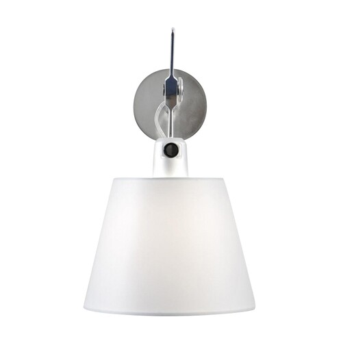 Artemide - Tolomeo Parete Diffusore Satin - silber/Seide/Ø24cm/BxH 36.8x35.2cm