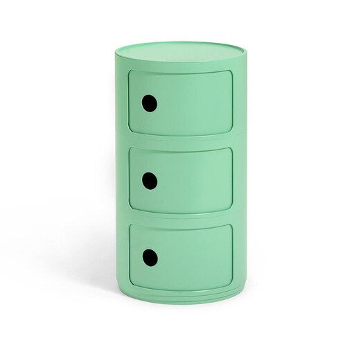 Buy Kartell Componibili Nightstand Recycled Small Silver by Anna Castelli  Ferrieri