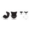 Fritz Hansen - Set promo - Egg Chair + repose-pied étoffe - dessin au trait