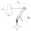 Anglepoise - Type 75 Mini LED Schreibtischleuchte - Strichzeichnung