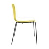 Arper - Catifa 46 0251 Chair Bicoloured Frame Black - white/yellow/seat shell glossy/inside matt/frame black matt V39/new colour