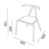 B-Line - Toro Chair seat ash - line drawing
