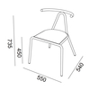 B-Line - Toro Chair seat ash - line drawing