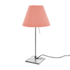 Luceplan - Costanzina - Lampe de table sur pied - pêche/piètement en aluminium/pied 14cmx14cm