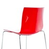 Arper - Catifa 46 0278 Chair Bicoloured Skids Chrome - white/red/seat shell glossy/inside matt/frame chromed