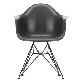 Vitra - Chaise avec accoudoirs Eames Fiberglass DAR structure noire