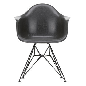 Vitra - Chaise avec accoudoirs Eames Fiberglass DAR structure noire