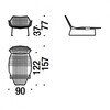 Moroso - Tropicalia - Chaise-Longue - dessin au trait