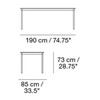 Muuto - Base - Table 190x85cm - dessin au trait