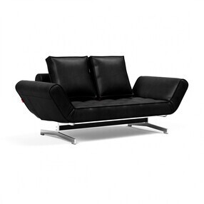 Innovation Living - Ghia Schlafsofa Stoff-/Ledermischung Beine Stahl verchromt