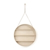 ferm LIVING - The Round Dorm Wall Shelf - beech natural/leather string/7cm/Ø 55cm