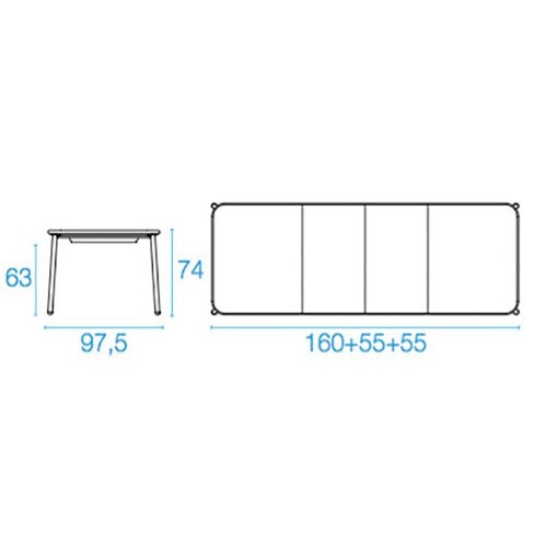 emu - Yard  Aluminium Outdoor Table extendable