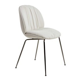 Vitra - Beetle Soft stoel volledig gestoffeerd onderstel chroom zwart